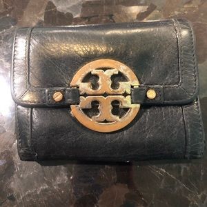 Tory Burch Black Leather Wallet